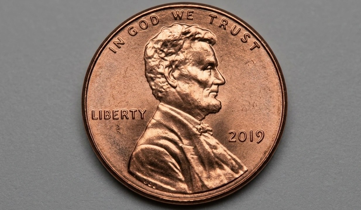 a 2019 Lincoln penny obverse